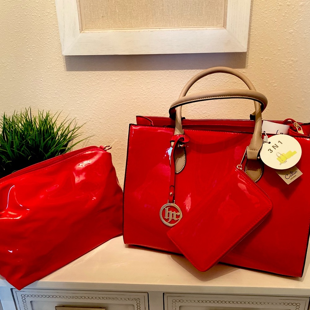 Make it a Combo 3n1 candy apple red bag set